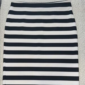 Striped Pencil Skirt with Zipper in back